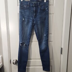 GAP Women's Distressed Indigo Skinny Jeans